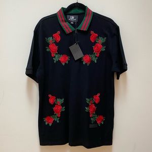 NEW Damati Graphic Rose Polo